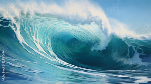 Digital rotation sea water ocean turbulence abstract poster background