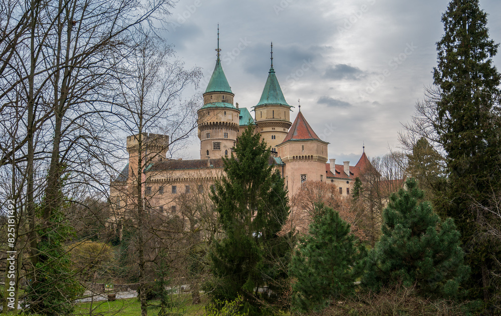 Bojnice Castle. Gothic and Renaissance architecture. Slovakia.