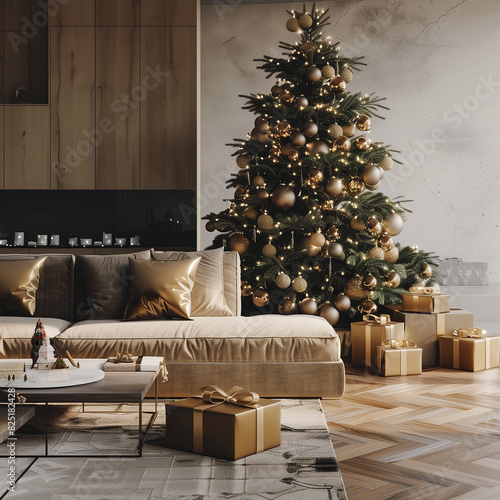 Christmas tree with presents