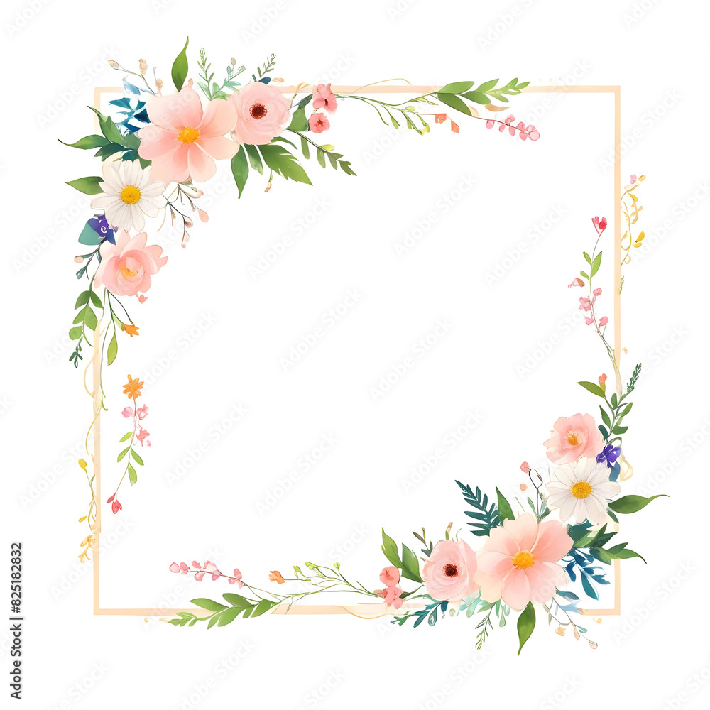 Obraz premium Elegant Floral Frame Design