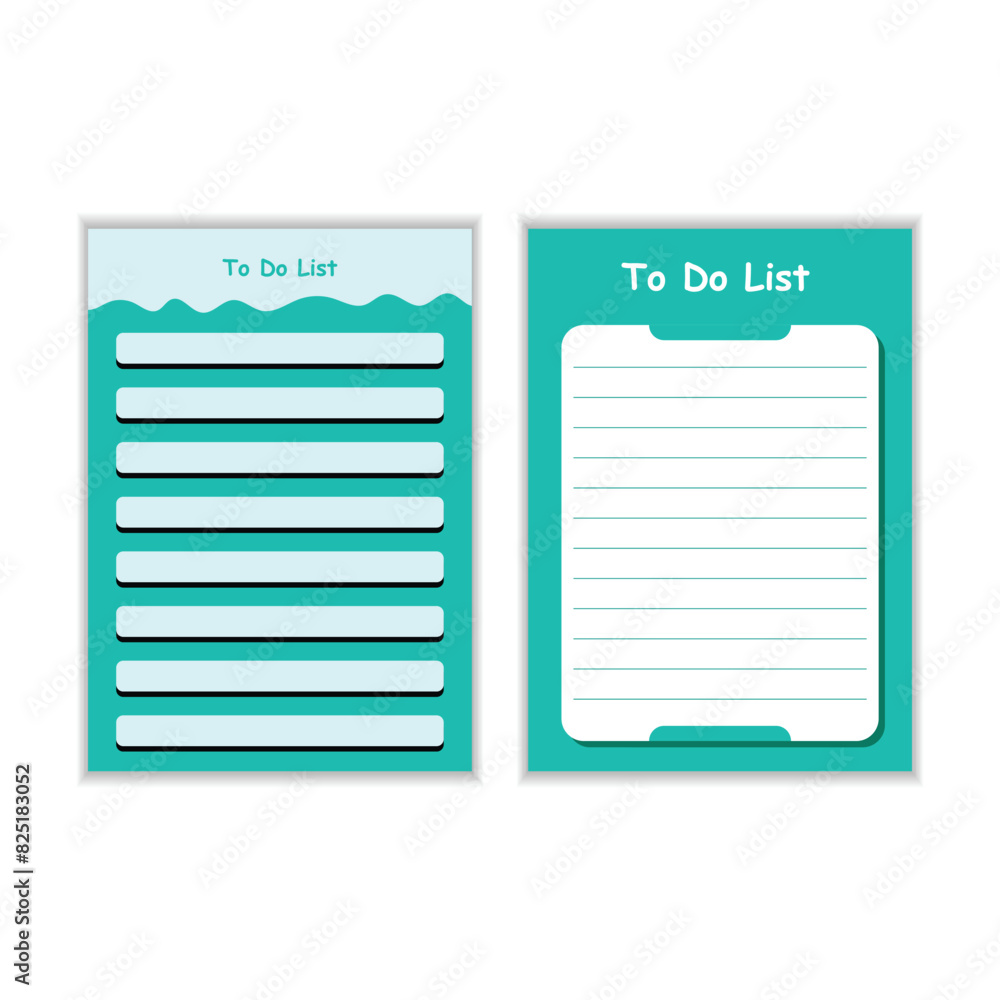Set of to do list collection with flat design, scrapbook notes and cards, modern to do list Set of to do list collection with flat design, scrapbook notes and cards, modern to do list