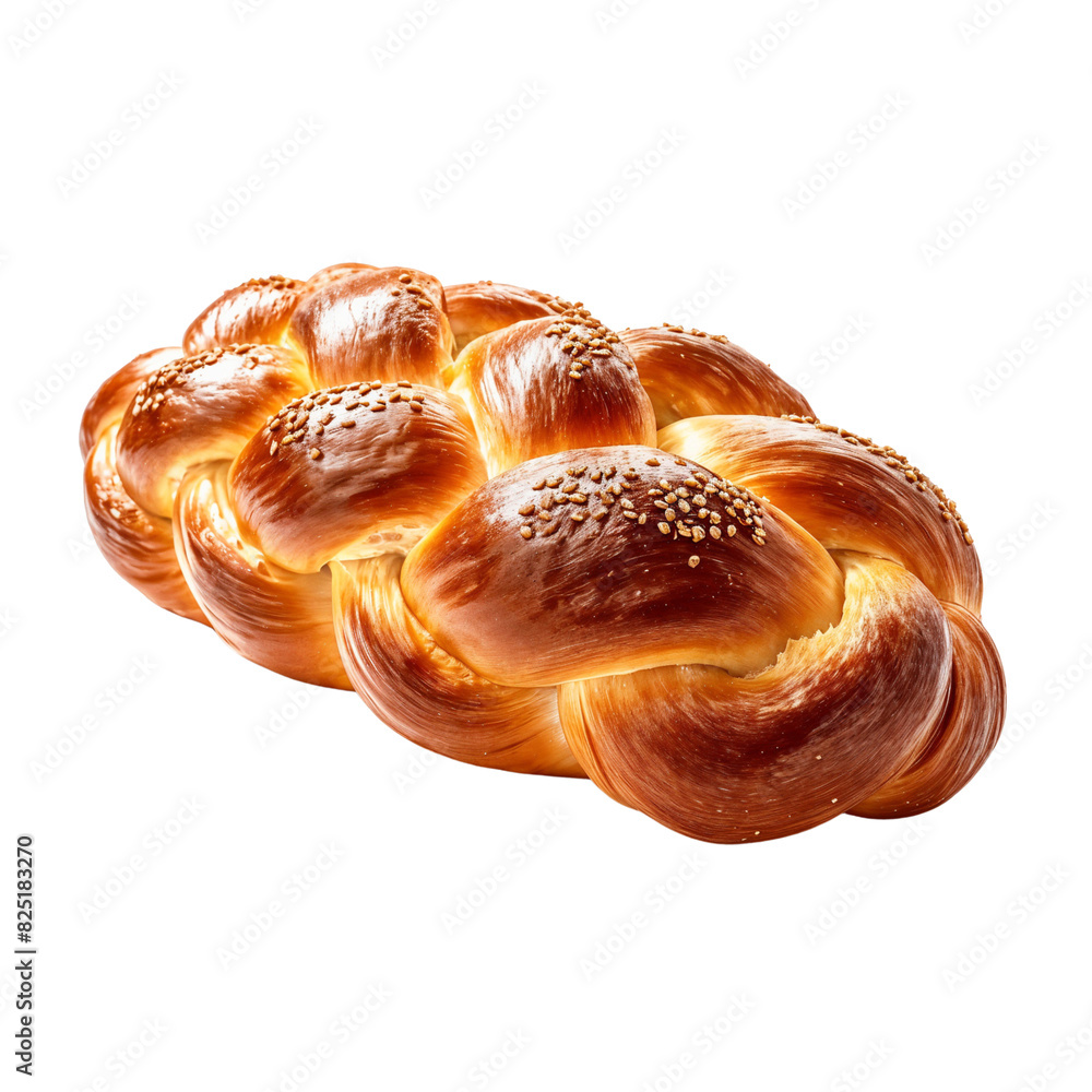 Homemade challah bread isolated on transparent background Homemade challah bread isolated on transparent background