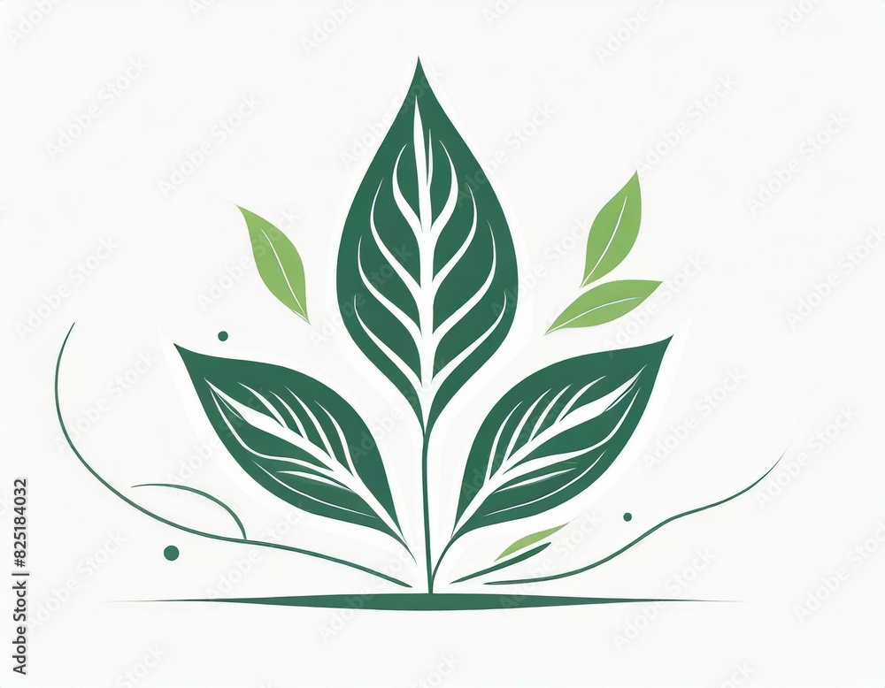 leaf icon, vector image on white background, logo leaf icon, vector image on white background, logo