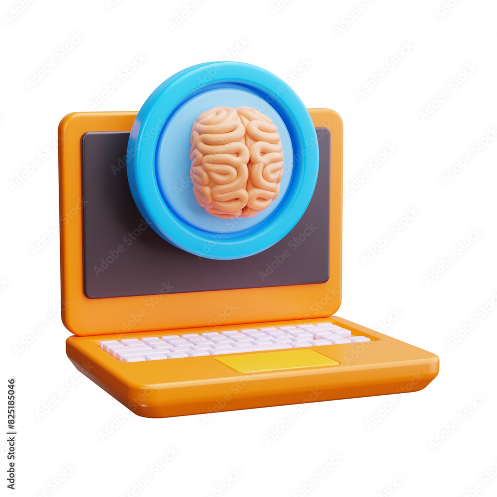 Obraz premium artificial intelligence 3d render icon