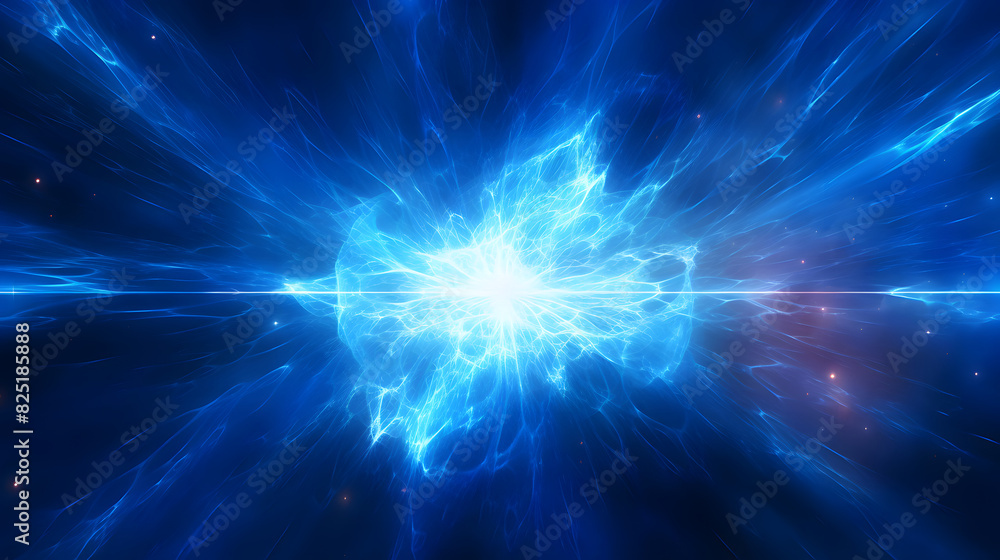 Digital blue glowing high energy plasma force field in space poster background Digital blue glowing high energy plasma force field in space poster background