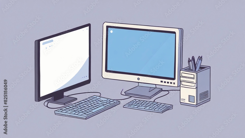 flat illustration vector computer icon flat illustration vector computer icon