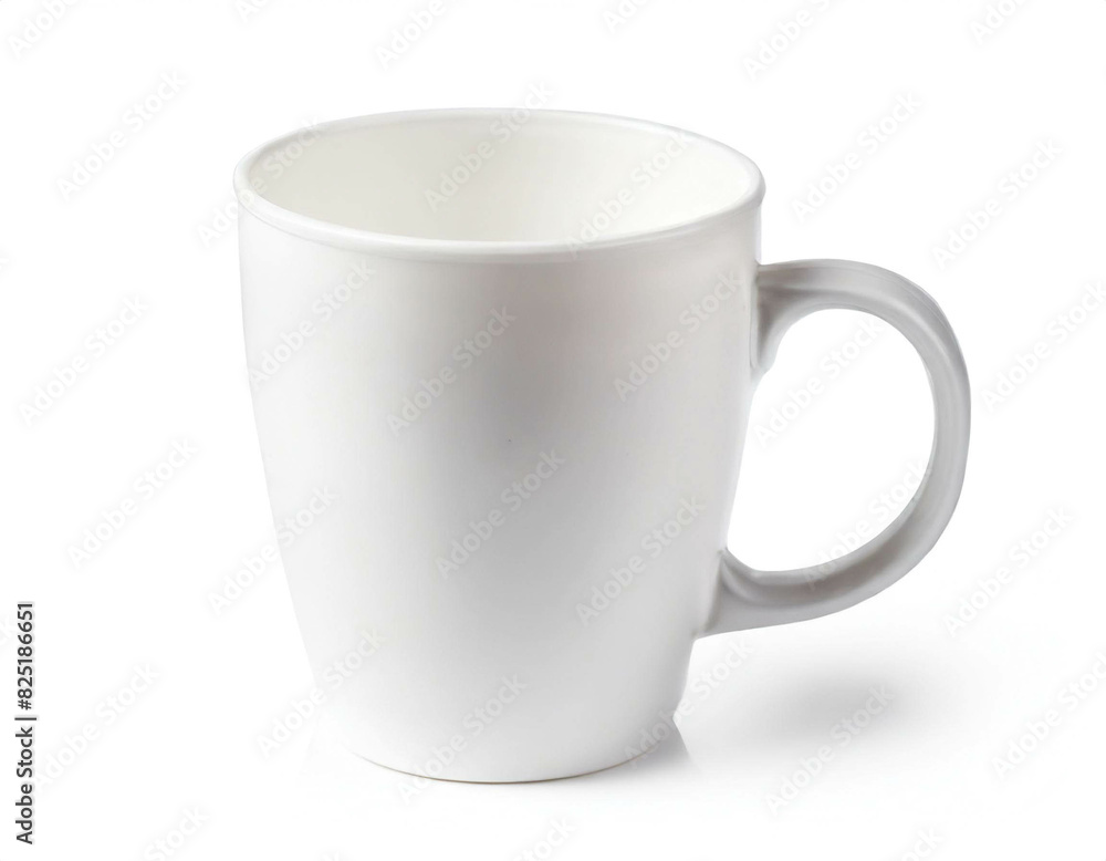 weiße Tasse isoliert auf weißen Hintergrund, Freisteller weiße Tasse isoliert auf weißen Hintergrund, Freisteller