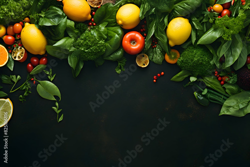 Lush Verdant Garden as a Culinary Haven A Top View of Succulent Plants and Gourmet Delights