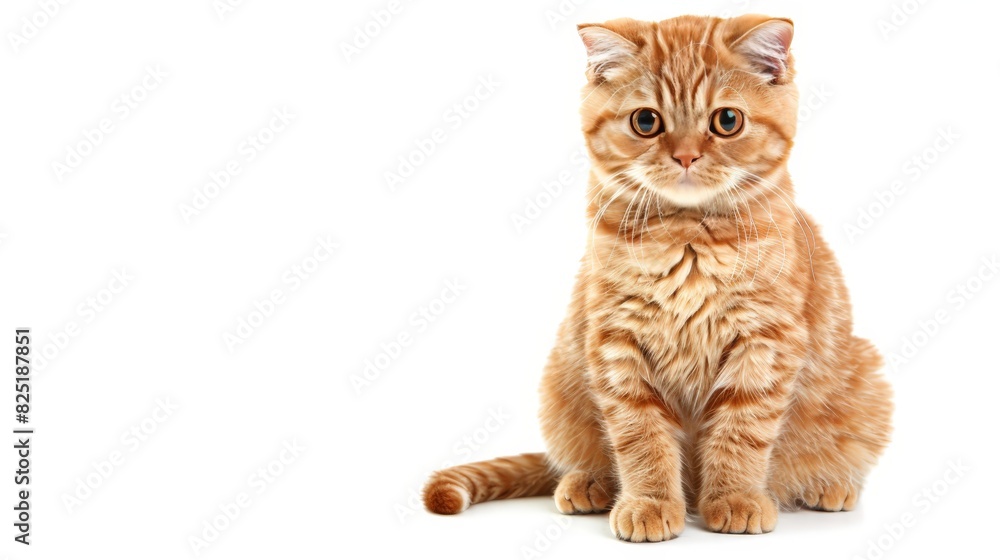 Obraz premium A cat is sitting on a white background