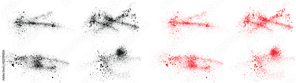 Ink grunge texture black and red color blood splatter background set. Grunge brush stroke background Ink grunge texture black and red color blood splatter background set. Grunge brush stroke background