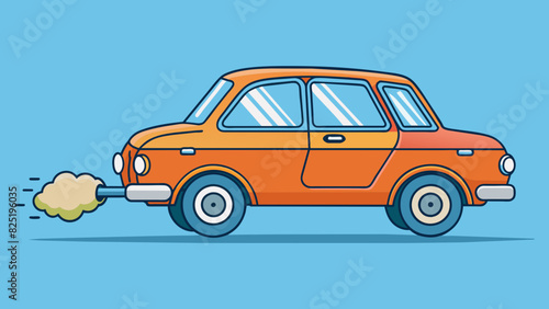 A car depending on gasoline for fuel using it to power the engine and move forward. Without gasoline the car would be unable to function.. Cartoon Vector.