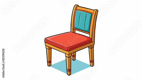 A chair is a piece of furniture designed for sitting. It typically has a flat seat a backrest and four legs for support. Chairs come in a variety of. Cartoon Vector.