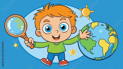 A child with bright curious eyes and an endless supply of energy. Their tiny hands are constantly fidgeting and exploring eager to discover new things. Cartoon Vector.