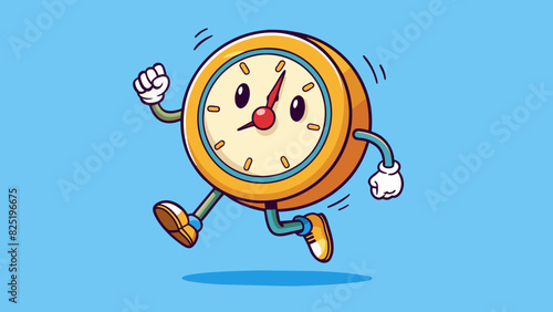 A clock that ticks without ever stopping signaling the passage of time.. Cartoon Vector.