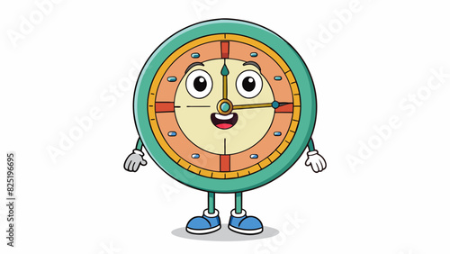 A clock The reason for a clocks existence is to tell time and keep track of the passing hours. Its circular face is divided into equal segments each. Cartoon Vector.