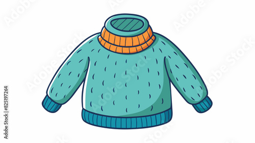 A cozy knit sweater made with soft and lightweight material ideal for chilly evenings and lounging at home.. Cartoon Vector.