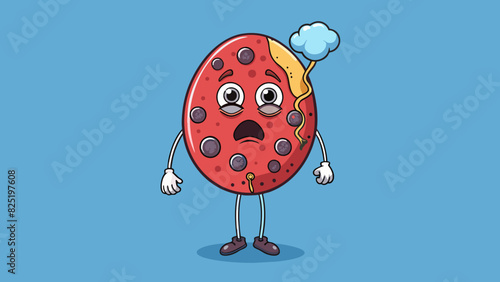 A deflated balloon with holes and tears representing a respiratory disease where the air sacs in the lungs become damaged and lose their ability to. Cartoon Vector.