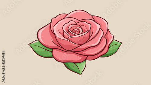 A delicate rose with soft velvety petals in shades of pink and a subtle alluring fragrance.. Cartoon Vector.