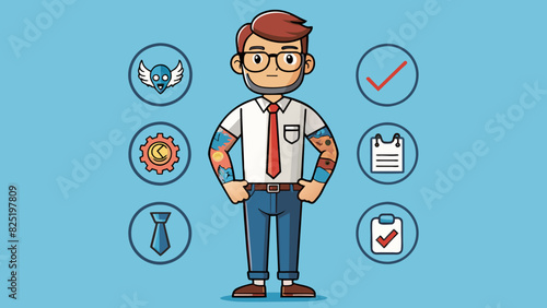 A dress code policy for employees in an office setting outlining specific guidelines for appropriate attire. This policy may include details such as. Cartoon Vector.