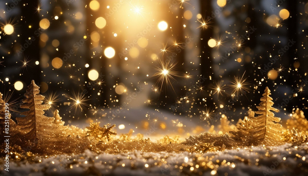 an abundance of golden and white stardust gently dispersed, a whimsical and enchanting atmosphere an abundance of golden and white stardust gently dispersed, a whimsical and enchanting atmosphere