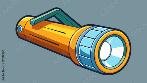 A flashlight is an important tool to have in case of a power outage. Its compact size and bright beam allow for easy navigation in the dark.. Cartoon Vector.