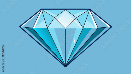 A flawless diamond sparkling and reflecting light in all directions with a perfect round shape and no visible flaws.. Cartoon Vector.