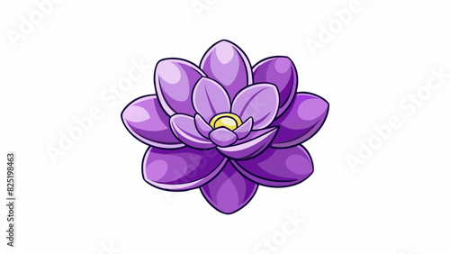 A fragrant purple flower with delicate petals and a mesmerizing scent ideal for adding a touch of beauty and elegance to any room.. Cartoon Vector.