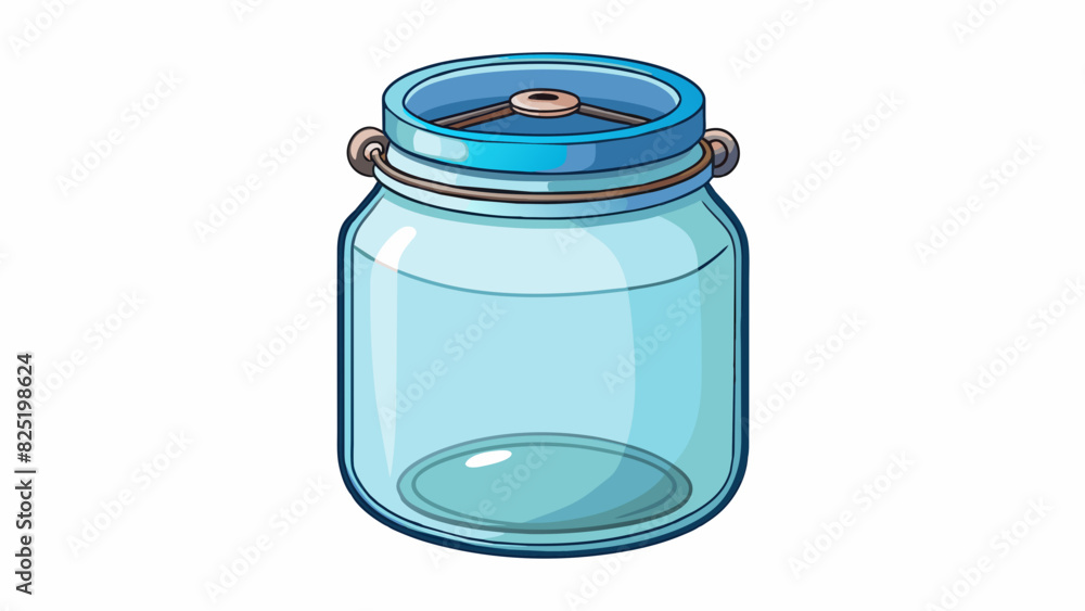A glass jar is made of clear transparent material and has a lid that tightly screws on top. It is often used for storing food such as jams or pickles. Cartoon Vector. A glass jar is made of clear transparent material and has a lid that tightly screws on top. It is often used for storing food such as jams or pickles. Cartoon Vector.