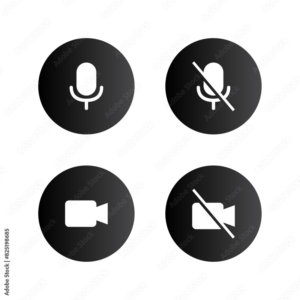 Call Button Microphone Video Camera Buttons Call Button Microphone Video Camera Buttons