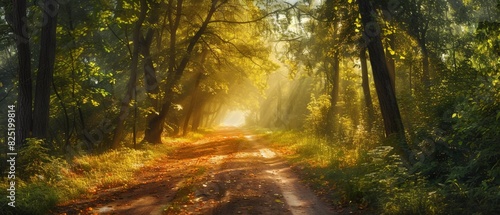 The path in the autumn forest