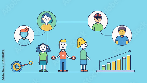 A longitudinal study is investigating the relationship between exercise and mental health. A group of participants is followed over a span of 5 years. Cartoon Vector.