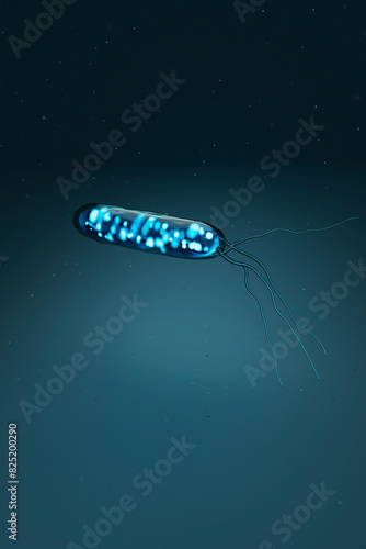 Bioluminescent Helicobacter Pylori Close-Up photo