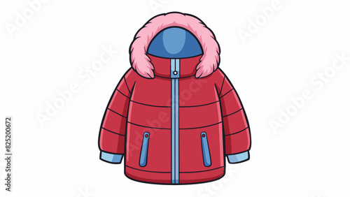 An appropriate winter coat should have a thick insulated lining a waterproof exterior and a hood to protect against harsh weather conditions.. Cartoon Vector.
