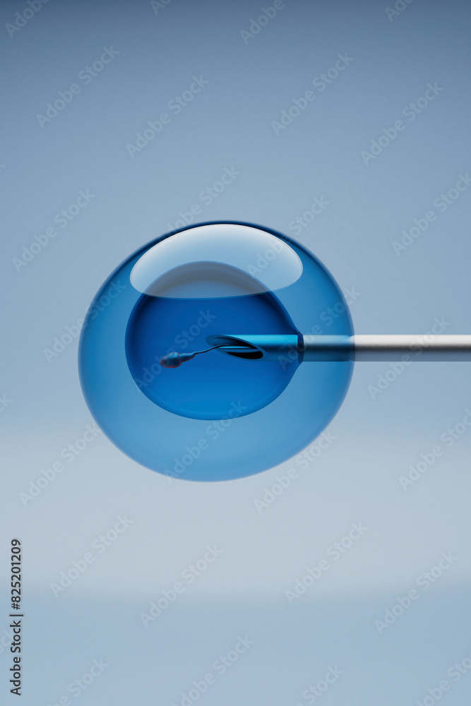 custom made wallpaper toronto digital3D Render of IVF Sperm Injection Process