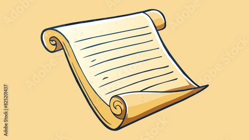 A paragraph describing a handwritten letter with delicate looping cursive writing on crisp creamcolored paper. It mentions the elegant swirled letters. Cartoon Vector.