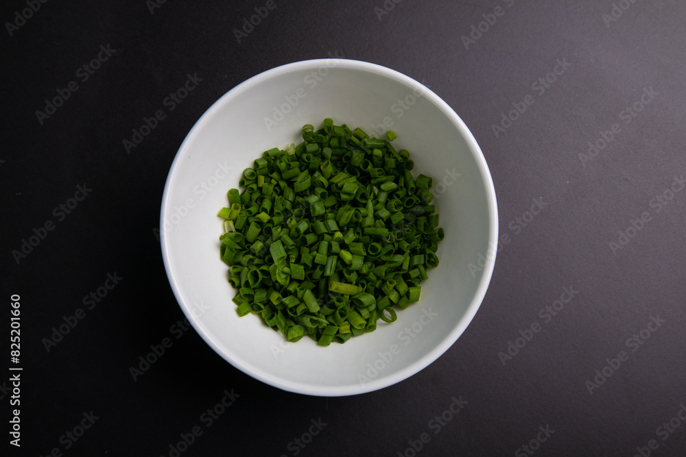 Thin chopped green onions aromatic herb food plant seasoning Thin chopped green onions aromatic herb food plant seasoning