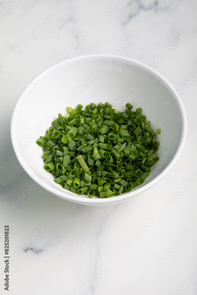 Thin chopped green onions aromatic herb food plant seasoning Thin chopped green onions aromatic herb food plant seasoning