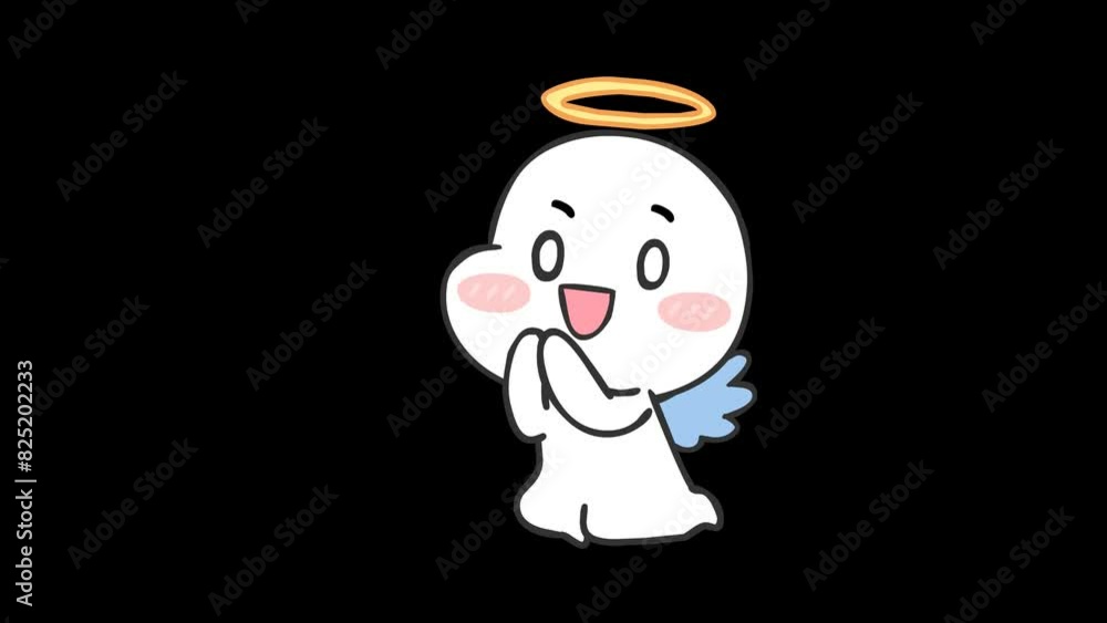 Animated Little Angel Praying - Transparent Background Animated Little Angel Praying - Transparent Background