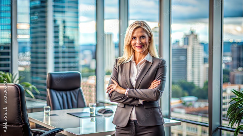 Female CEO in Office: A dynamic female CEO in her office, embodying leadership and executive decision-making.
Female CEO in Office: A dynamic female CEO in her office, embodying leadership and executive decision-making.
