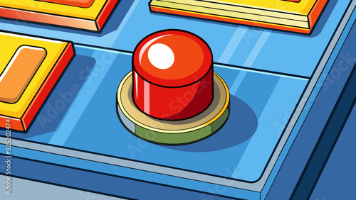 A red light turned on when the button was pressed indicating that the machine was responding to the command. The light was small and rectangular. Cartoon Vector.