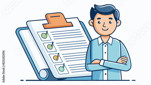 A report is typically written in a formal and objective tone using language that is clear and concise. It should also include references and citations. Cartoon Vector.