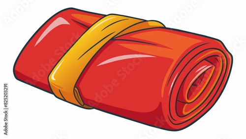 A shiny smooth material that is flexible and wraps easily around objects making it perfect for storing leftovers or packing for a trip.. Cartoon Vector.