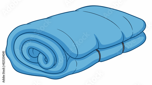 A soft and plush blanket made of highquality fibers that are both durable and able to retain warmth providing comfort and coziness.. Cartoon Vector.