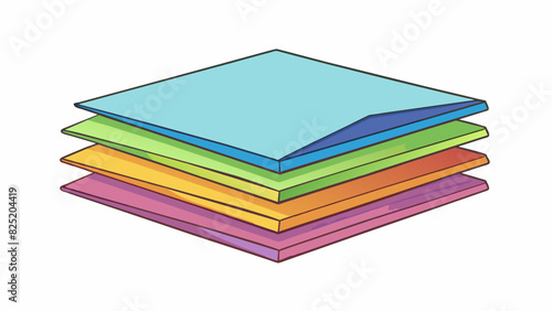 Wallpaper Mural A stack of multicolored origami paper each sheet a perfect square with a matte finish. The texture is soft and smooth with a thin yet sy feel. The. Cartoon Vector. Torontodigital.ca