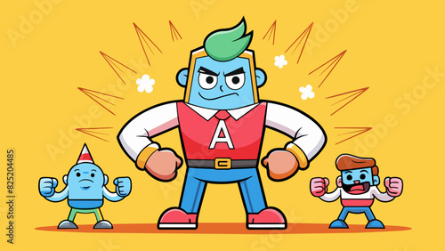  Assertive and decisive. Cartoon Vector.