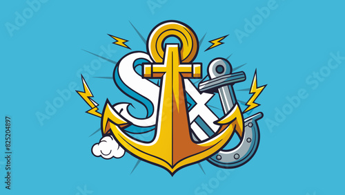 A sy anchor In the midst of lifes storms Christ is our anchor keeping us grounded and secure. He provides stability and strength during times of. Cartoon Vector.