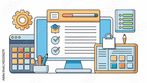 A word processing software This software is an application that allows users to create and edit documents using tools such as a text editor formatting. Cartoon Vector.