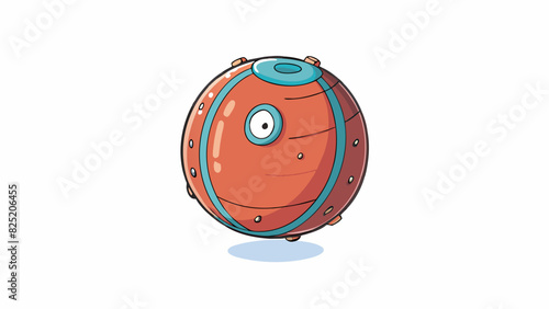 Balloon A round thin object made of rubber or plastic that can be filled with air or helium. It is often used for decoration and comes in various. Cartoon Vector.