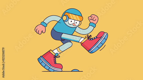 During my workout I used a new pair of sneakers that were lightweight and had a bouncy sole providing extra cushion for my feet.. Cartoon Vector.
