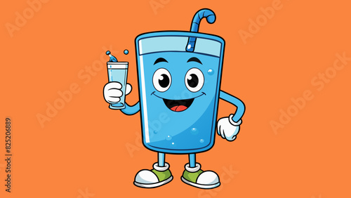 Essential and lifegiving A tasteless and odorless substance that sustains all living beings providing hydration and nourishment.. Cartoon Vector. photo